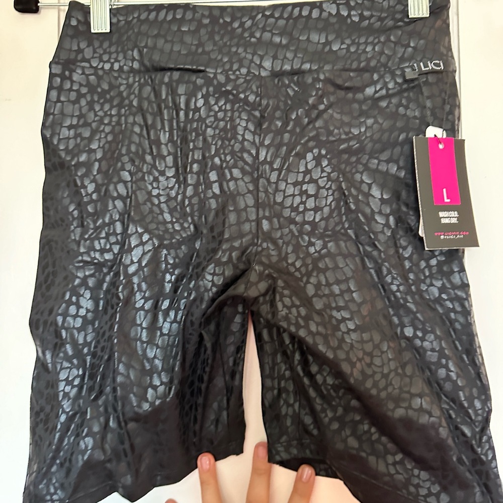 LICIFIT BLACK CROCODILE BIKE SHORTS
